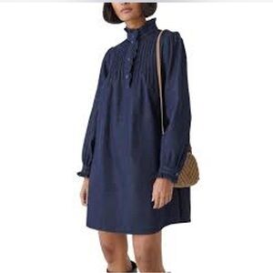 & Other Stories Ruffle Trim Babydoll Denim Dress Size 10
